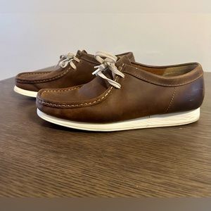 Vintage Clark’s Originals ca.2000 deck moccasin chocolate leather foam sole sz 9